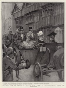 Regresando del servicio de acción de gracias en San Pablo, la procesión pasando por Staple Inn de William T. Maud